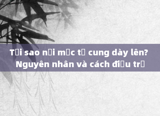 Tại sao nội mạc tử cung dày lên? Nguyên nhân và cách điều trị
