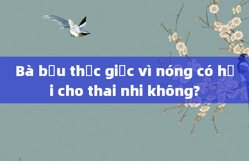 Bà bầu thức giấc vì nóng có hại cho thai nhi không?