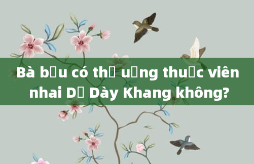 Bà bầu có thể uống thuốc viên nhai Dạ Dày Khang không?