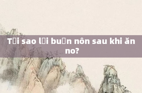 Tại sao lại buồn nôn sau khi ăn no?