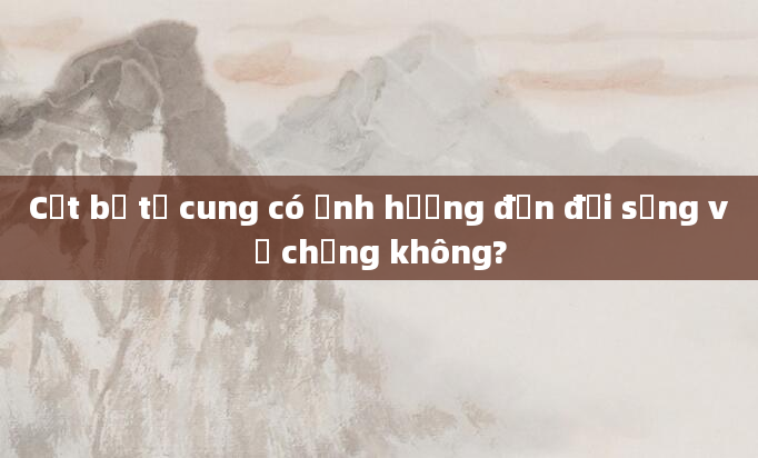 Cắt bỏ tử cung có ảnh hưởng đến đời sống vợ chồng không?