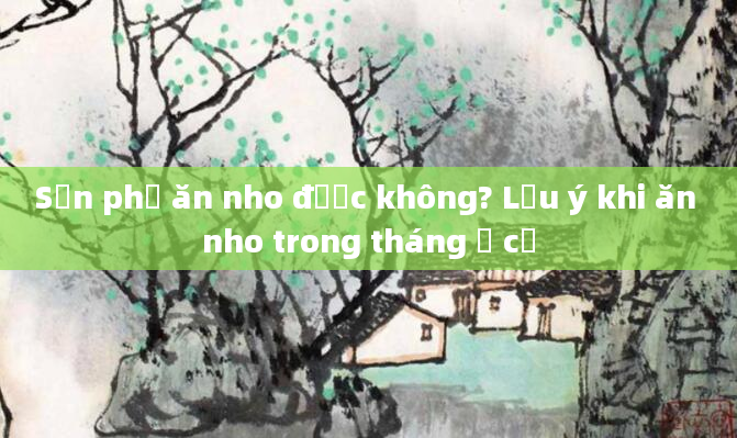 Sản phụ ăn nho được không? Lưu ý khi ăn nho trong tháng ở cữ