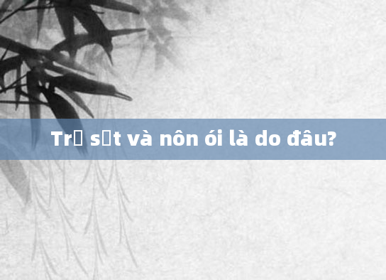 Trẻ sốt và nôn ói là do đâu?