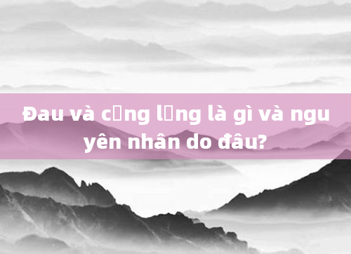 Đau và cứng lưng là gì và nguyên nhân do đâu?