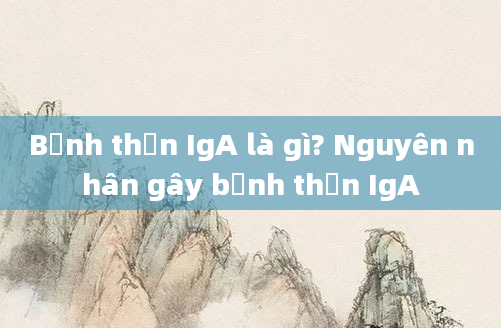 Bệnh thận IgA là gì? Nguyên nhân gây bệnh thận IgA