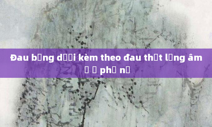 Đau bụng dưới kèm theo đau thắt lưng âm ỉ ở phụ nữ