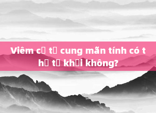 Viêm cổ tử cung mãn tính có thể tự khỏi không?
