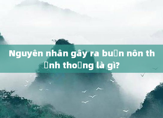 Nguyên nhân gây ra buồn nôn thỉnh thoảng là gì?