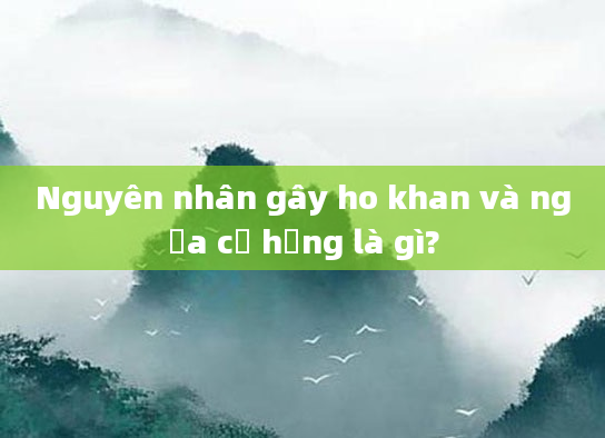 Nguyên nhân gây ho khan và ngứa cổ họng là gì?
