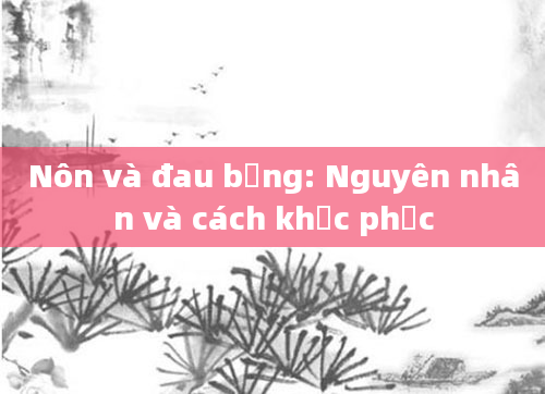 Nôn và đau bụng: Nguyên nhân và cách khắc phục