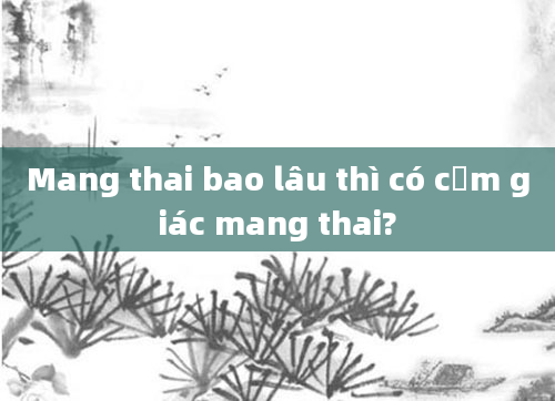 Mang thai bao lâu thì có cảm giác mang thai?