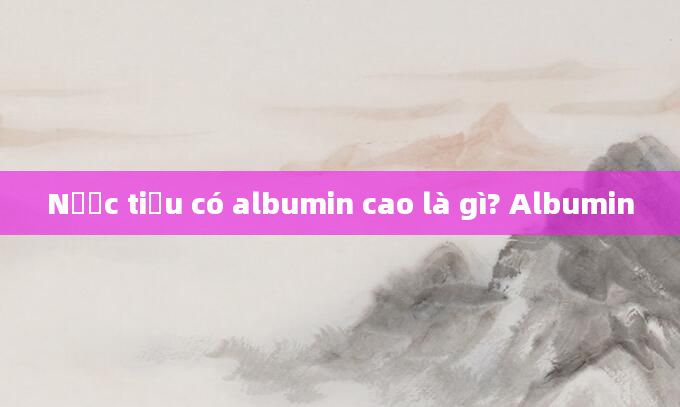Nước tiểu có albumin cao là gì? Albumin