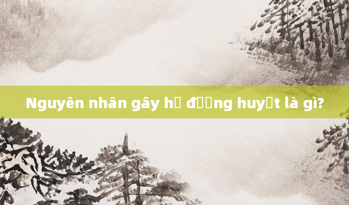 Nguyên nhân gây hạ đường huyết là gì?