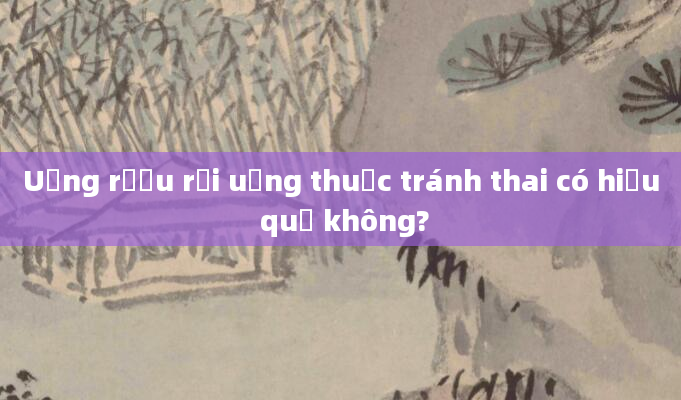 Uống rượu rồi uống thuốc tránh thai có hiệu quả không?