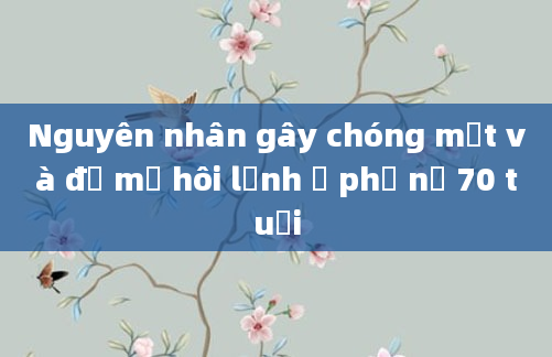 Nguyên nhân gây chóng mặt và đổ mồ hôi lạnh ở phụ nữ 70 tuổi