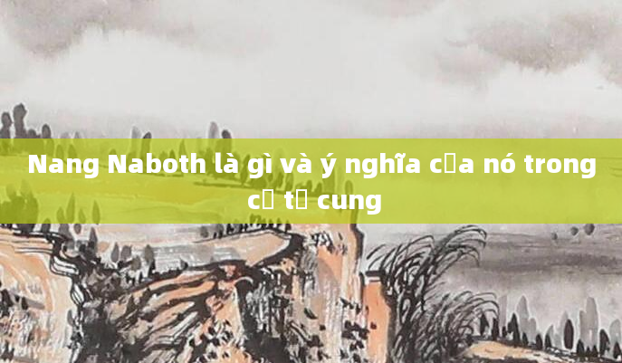 Nang Naboth là gì và ý nghĩa của nó trong cổ tử cung