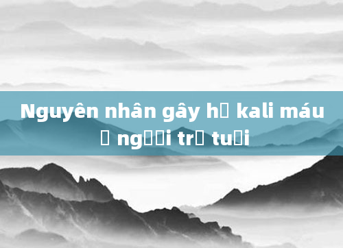 Nguyên nhân gây hạ kali máu ở người trẻ tuổi