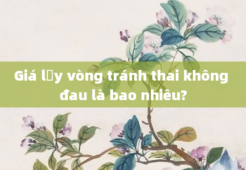 Giá lấy vòng tránh thai không đau là bao nhiêu?