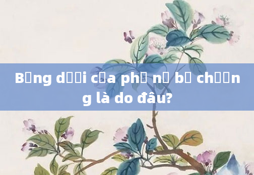 Bụng dưới của phụ nữ bị chướng là do đâu?