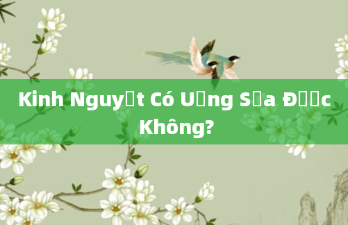 Kinh Nguyệt Có Uống Sữa Được Không?