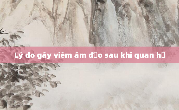 Lý do gây viêm âm đạo sau khi quan hệ