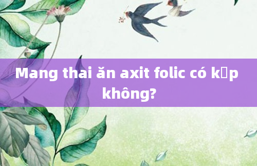 Mang thai ăn axit folic có kịp không?