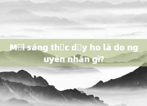 Mỗi sáng thức dậy ho là do nguyên nhân gì?