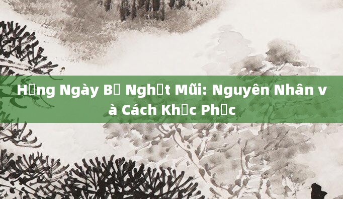 Hằng Ngày Bị Nghẹt Mũi: Nguyên Nhân và Cách Khắc Phục