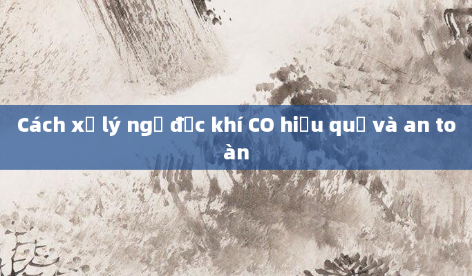 Cách xử lý ngộ độc khí CO hiệu quả và an toàn