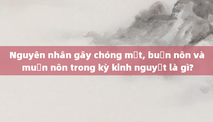 Nguyên nhân gây chóng mặt, buồn nôn và muốn nôn trong kỳ kinh nguyệt là gì?