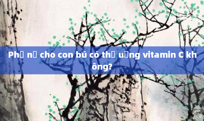 Phụ nữ cho con bú có thể uống vitamin C không?