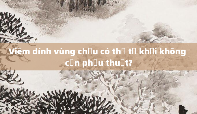 Viêm dính vùng chậu có thể tự khỏi không cần phẫu thuật?