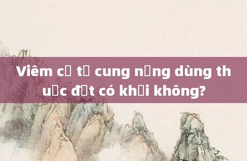 Viêm cổ tử cung nặng dùng thuốc đặt có khỏi không?
