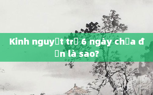 Kinh nguyệt trễ 6 ngày chưa đến là sao?