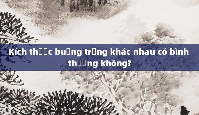 Kích thước buồng trứng khác nhau có bình thường không?