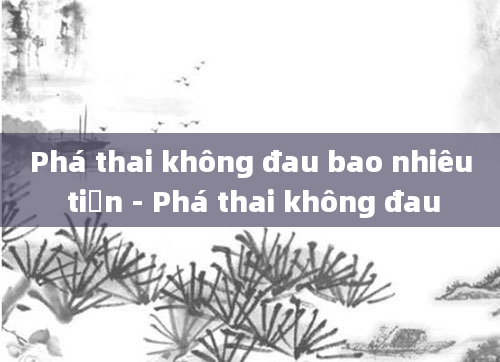 Phá thai không đau bao nhiêu tiền - Phá thai không đau