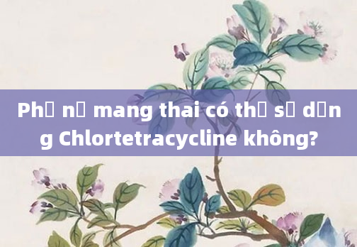 Phụ nữ mang thai có thể sử dụng Chlortetracycline không?
