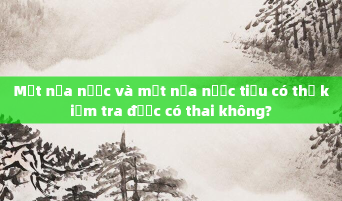Một nửa nước và một nửa nước tiểu có thể kiểm tra được có thai không?