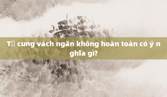 Tử cung vách ngăn không hoàn toàn có ý nghĩa gì?