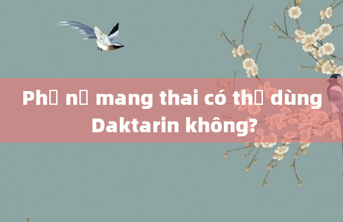 Phụ nữ mang thai có thể dùng Daktarin không?