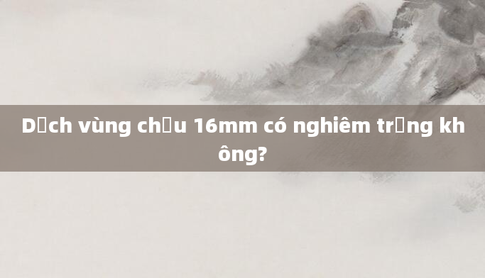 Dịch vùng chậu 16mm có nghiêm trọng không?