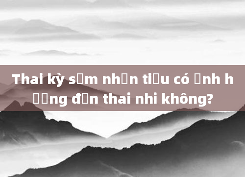 Thai kỳ sớm nhịn tiểu có ảnh hưởng đến thai nhi không?