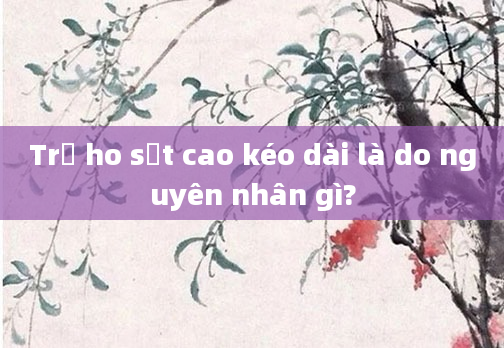 Trẻ ho sốt cao kéo dài là do nguyên nhân gì?