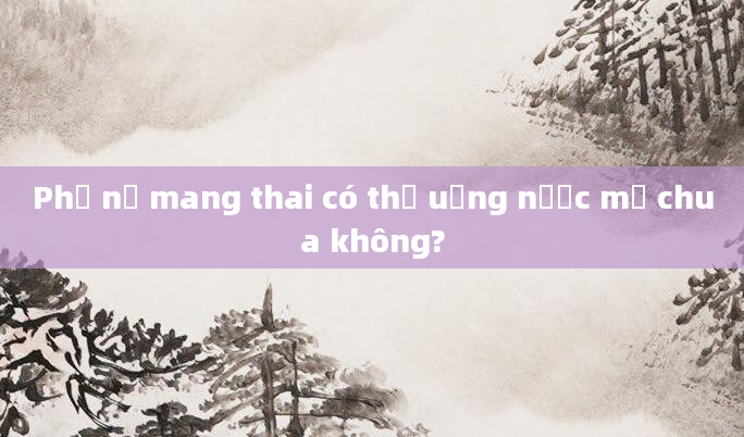 Phụ nữ mang thai có thể uống nước mơ chua không?