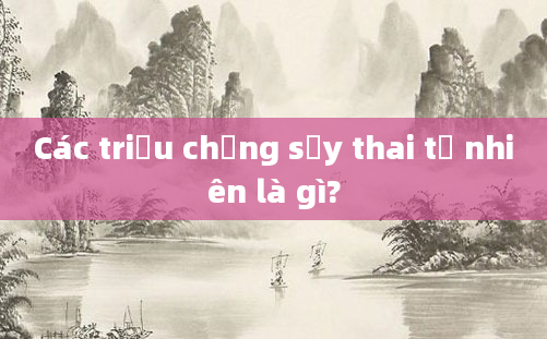 Các triệu chứng sảy thai tự nhiên là gì?