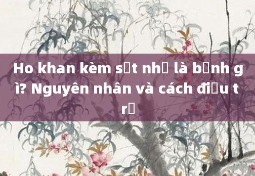 Ho khan kèm sốt nhẹ là bệnh gì? Nguyên nhân và cách điều trị