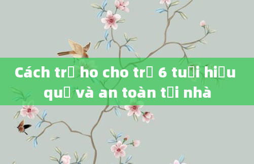 Cách trị ho cho trẻ 6 tuổi hiệu quả và an toàn tại nhà