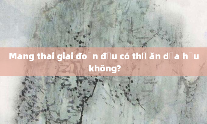Mang thai giai đoạn đầu có thể ăn dưa hấu không?