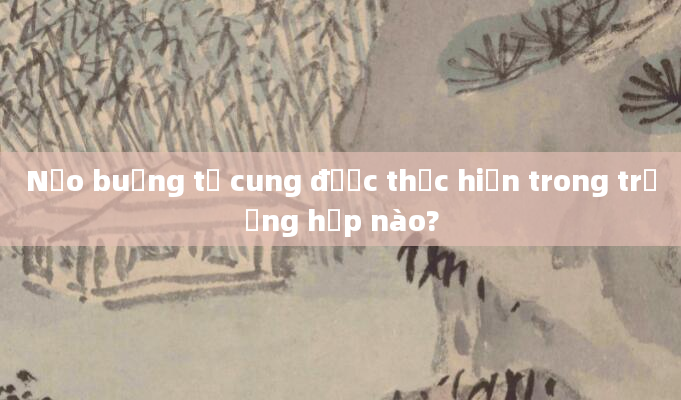 Nạo buồng tử cung được thực hiện trong trường hợp nào?