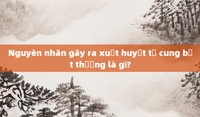 Nguyên nhân gây ra xuất huyết tử cung bất thường là gì?